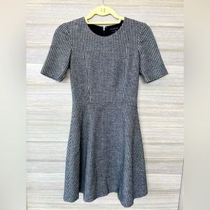 THEORY Short Sleeve Cotton/Wool Midi Dress 00 (NWOT)